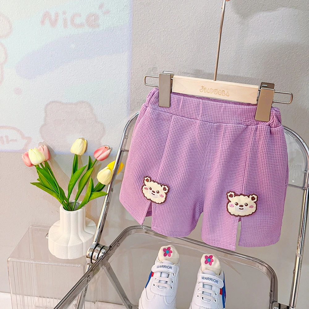 Baby Girls Cartoon T Shirt Shorts Summer Children Clothing Sets Infant Clothes Outfits Kids Sportswear Casual Costume 1-4 Years