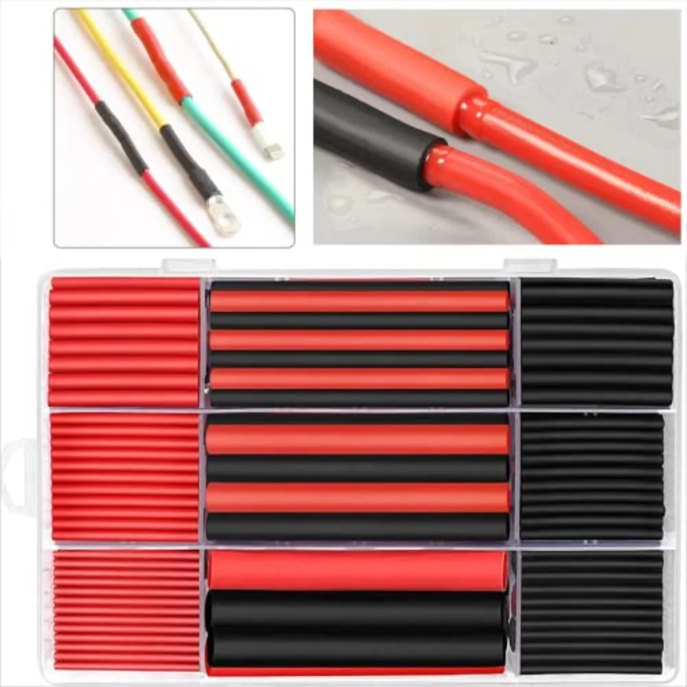 270PCS Heat Shrink Tubing Kit Larger Diameter 3:1 Dual Wall Tube - Adhesive Lined - Automotive Industrial Marine Shrink Tubing