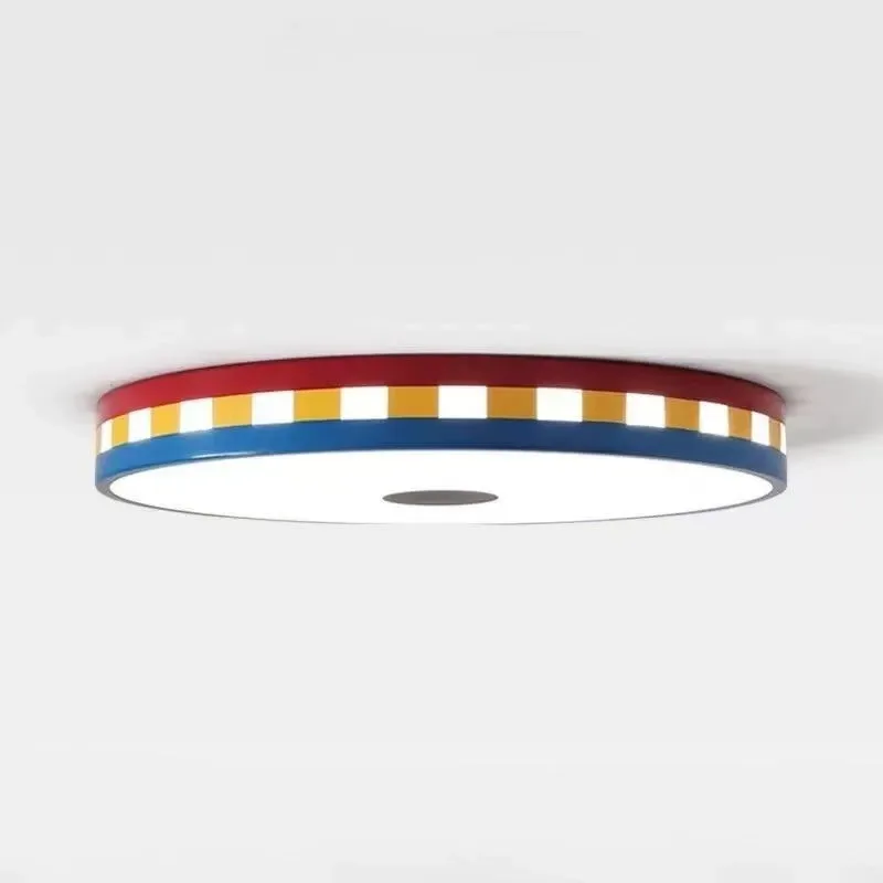 Full Spectrum Nordic Modern Bedroom Creative Color Boy Girl Round Ceiling Light