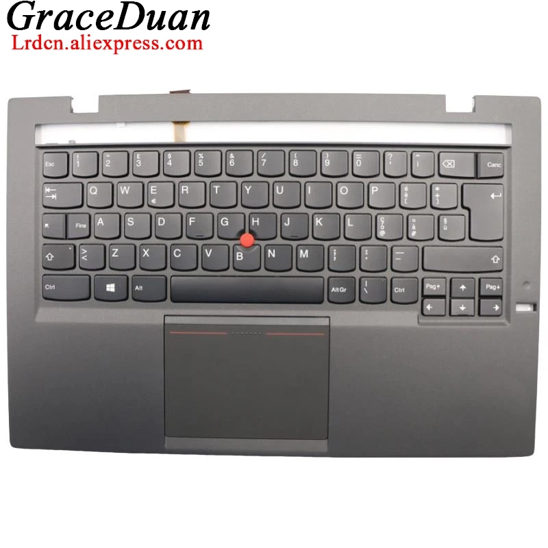 IT Italian Black Keyboard Upper Case Palmrest Shell Cover For Lenovo Thinkpad X1 Carbon 2nd Gen2 G2 04X6505 04X6556