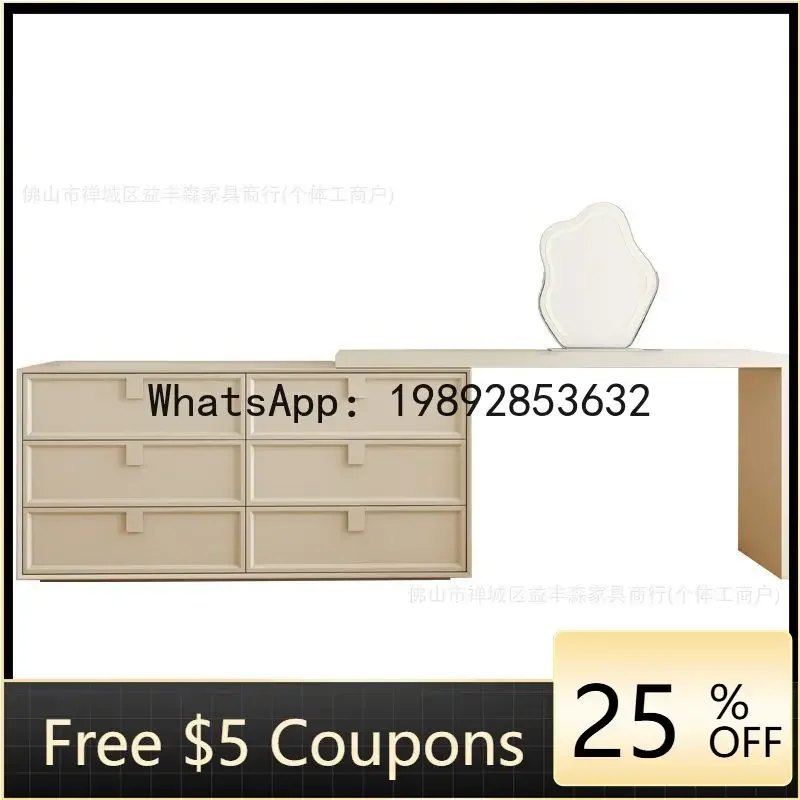 b2 Modern Minimalist Makeup Table and Chair Set, Integrated Dressing Table for Study, Living Room Storage, Office Vanity Desk