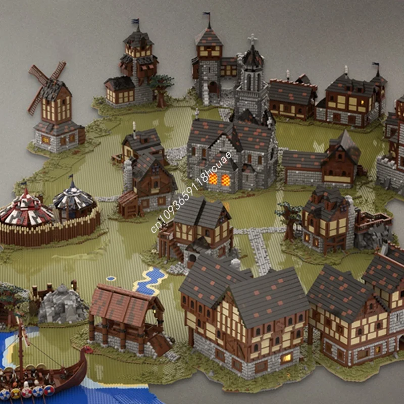 51593 قطعة MOC حزمة القرية الوسطى المتطرفة نموذج بناء هدية الكريسماس كتل ألعاب البناء تجميع فكرة ذاتية الصنع عيد ميلاد #6
