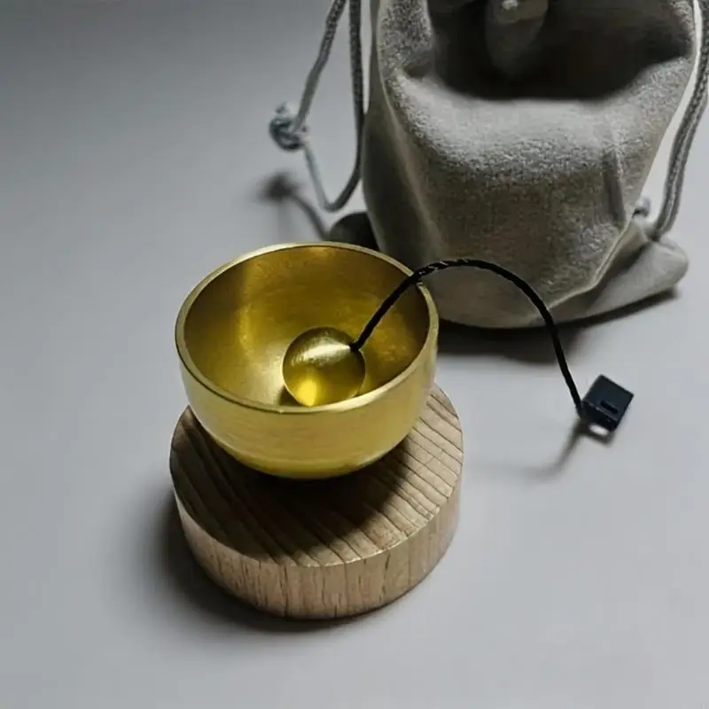 Ensemble bols méditation portables, petit bol chantant en métal, outil Relaxation avec rangement pour