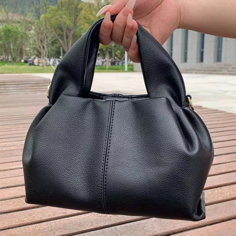 Women's Cloud Bag Blessing Bag Hobos Bag PU Leather Shoulder Crossbody Bag Casual Bucket Bag Ladies French Niche Dumpling Bag