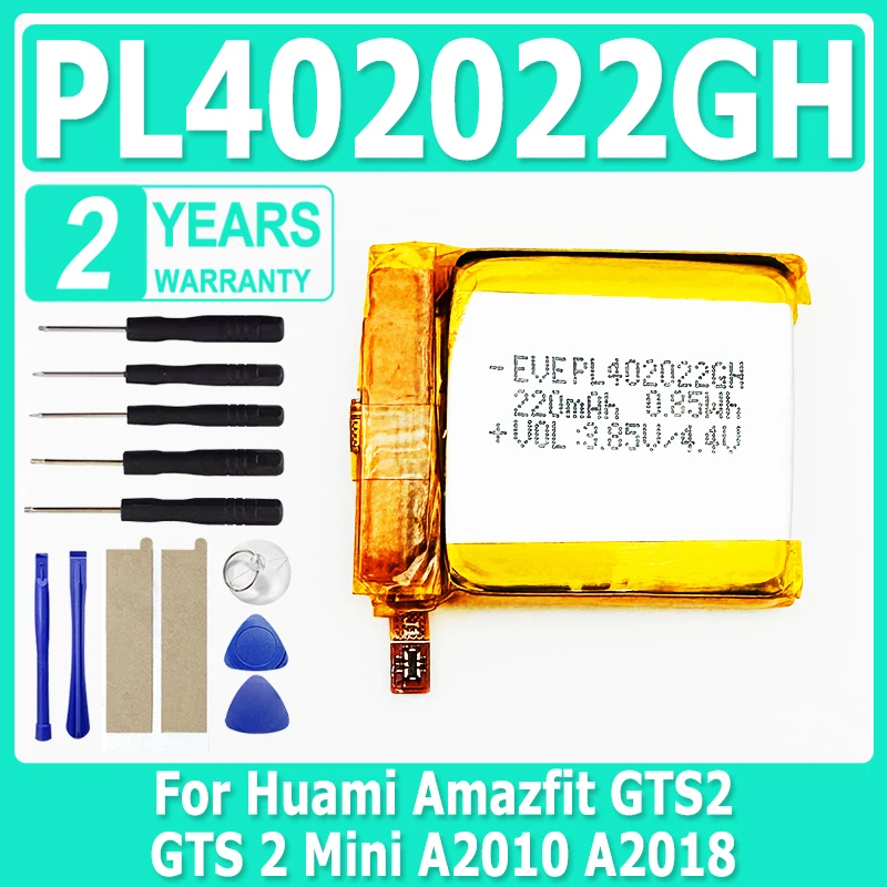 

Battery PL402022GH For Huami Amazfit GTS2 GTS 2 Mini A2010 A2018 Smart Watch Capacity Bateria 402022 + Free Tools