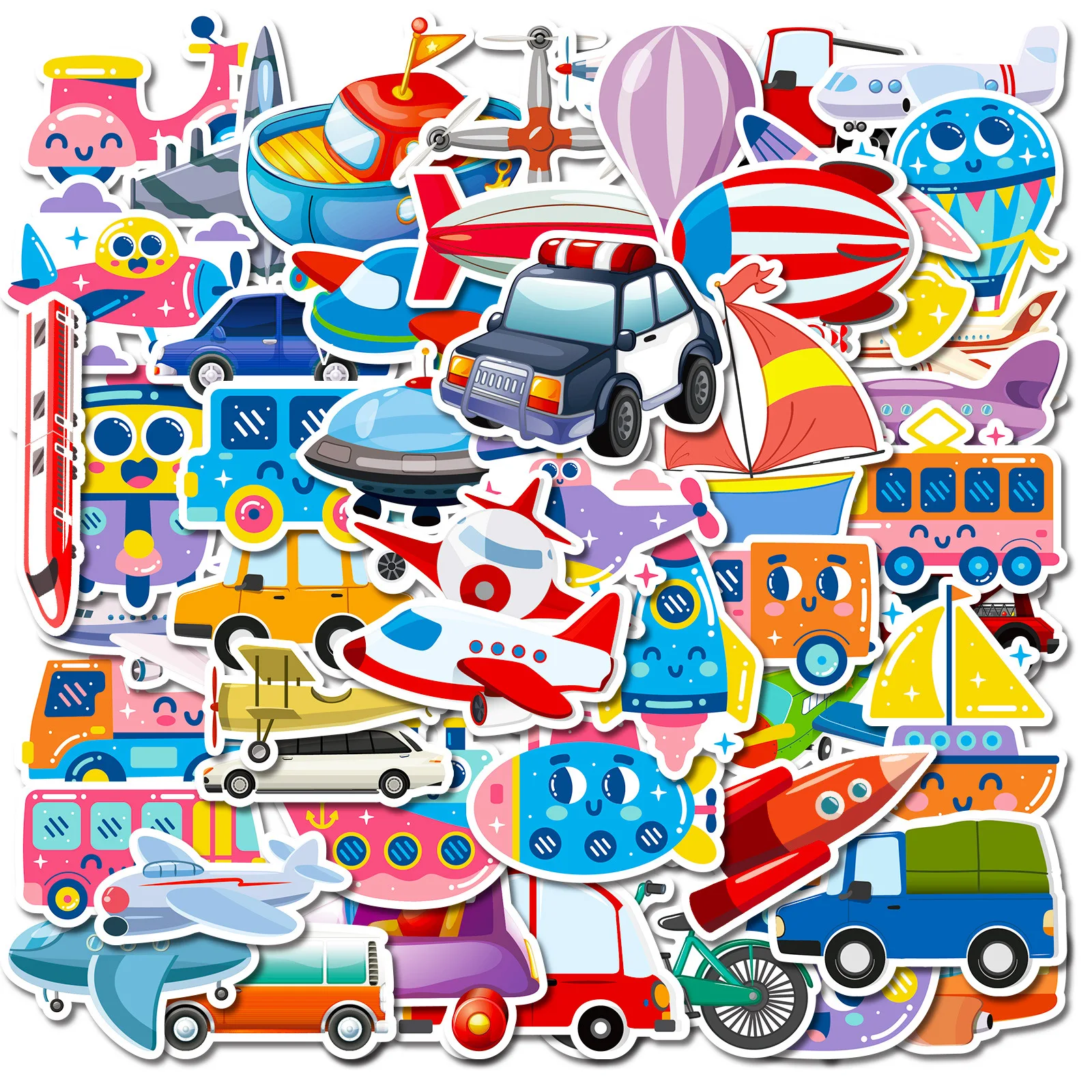 

50Pcs Cartoon Aviation Series Graffiti Stickers Suitable for Laptop Helmets Desktop Decoration DIY Stickers Toys