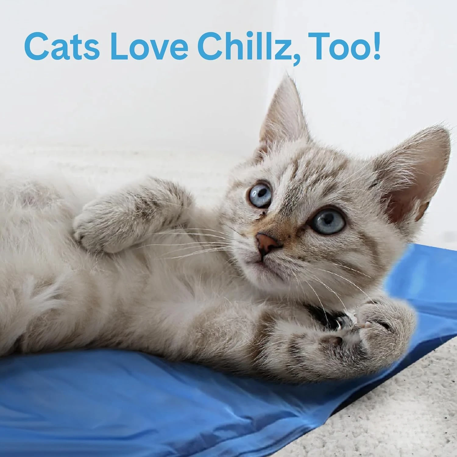 Green Pet Shop  Gel Mat, Med - Self-Cooling for Pets 0-25lbs, Safe, No Refrig, Home/Travel.