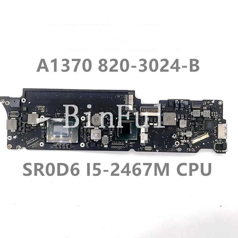 

High Quality Mainboard For A1370 Laptop Motherboard 820-3024-B With SR0D6 I5-2467M CPU MID 2011 1.6GHZ 4GB 100% Full Tested OK