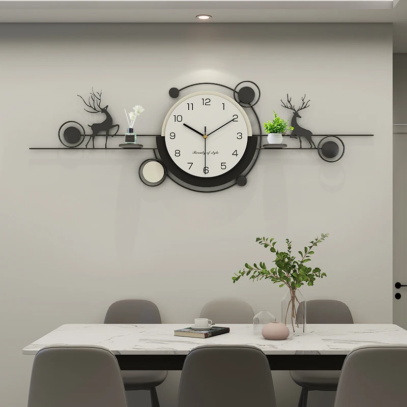 Reloj de Pared minimalista de diseño, Reloj de Pared de cuarzo con xenomorfo para dormitorios, Reloj de Pared estético para sala de estar, decoración del hogar