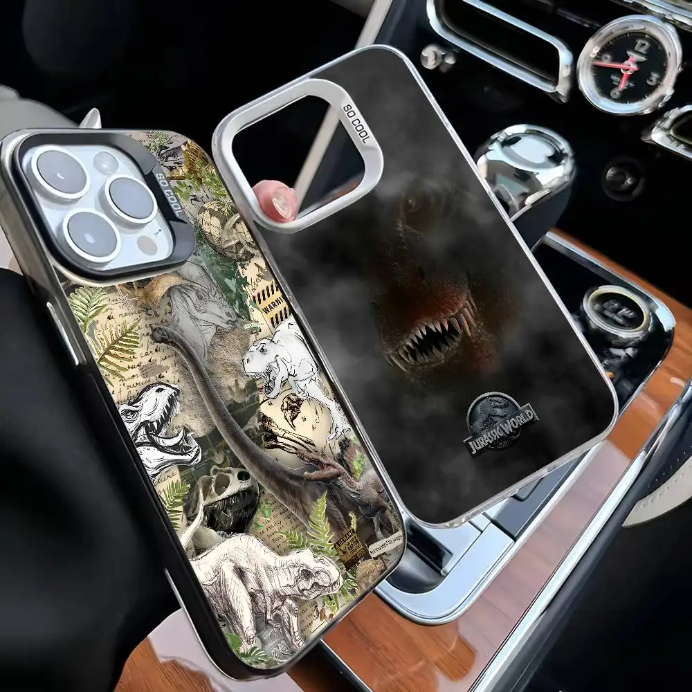 

Dinosaur fashion cool pattern design Phone Case For iPhone 16,15,14,13,12,11,Mini,Pro,MAX White Matte Shockproof Cover