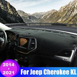 For Jeep Cherokee KL 2014 2015 2016 2017 2018 2019 2020 2021 Car Dashboard Cover Avoid Light Pads Anti-UV Carpets Accessories