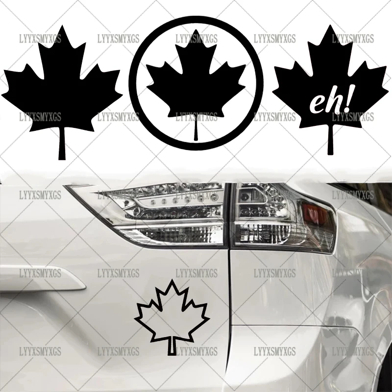Self-Adhesive Custom maple leaf Car Stickers Waterproof Sunscreen Vinyl Decal PVC wholesale Car Accessories