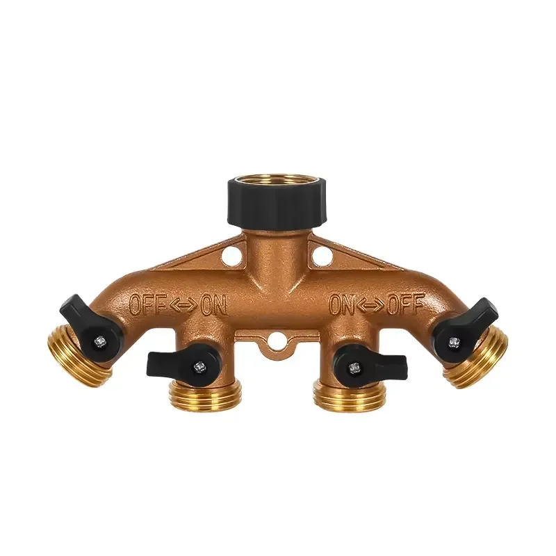 High Efficiency Aluminum Manifold Splitter 4 Way for Garden