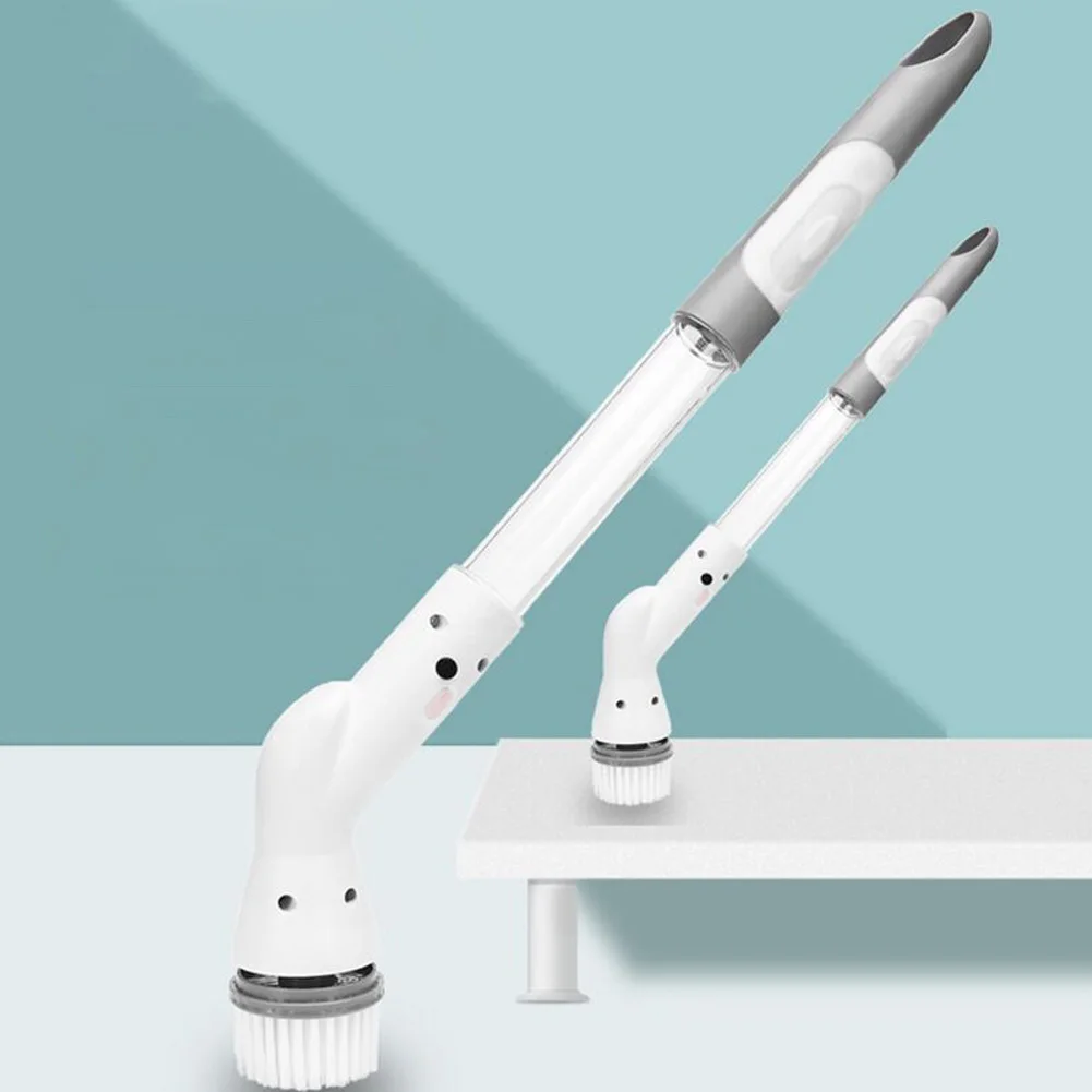 Escova de limpeza elétrica, escova de limpeza elétrica, à prova d'água, purificador de banheiro com 5 cabeças de escova substituíveis para azulejo de piso de banheiro