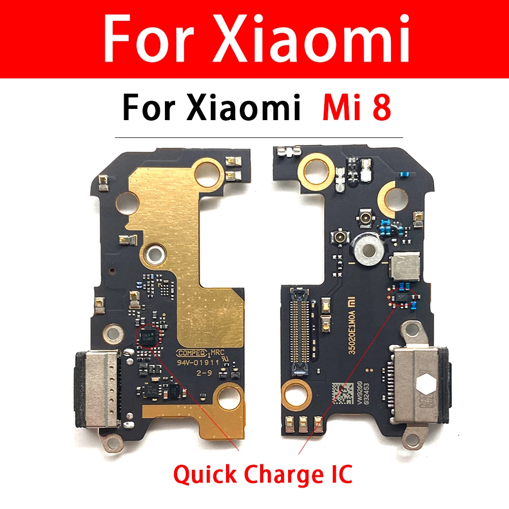 USB Charger For Xiaomi Mi 8 Charger Board Flex Charging Port Connector Board Parts Flex Cable