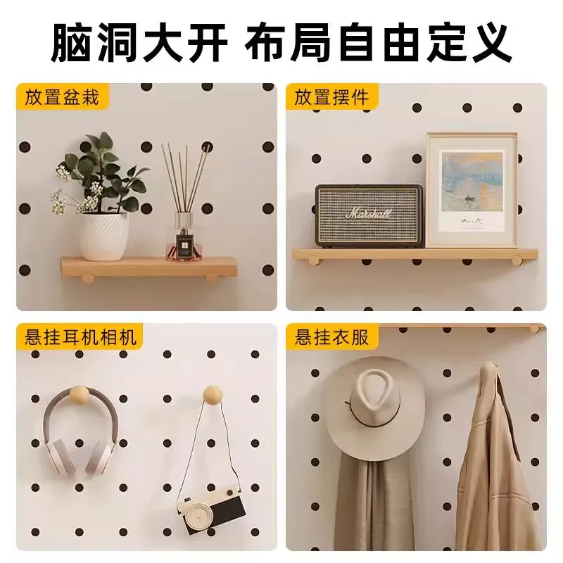 Hole plate full-length mirror integrated invisible sliding mirror entrance porch shelf modeling wall display
