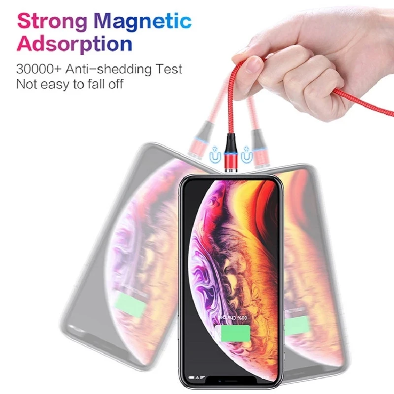 5A كابل مغناطيسي سوبر سريع شحن كابل البيانات لهواوي P30 P20 P10 ماتي 20Pro شاحن المغناطيس نوع C USB كابل الهاتف أندرويد