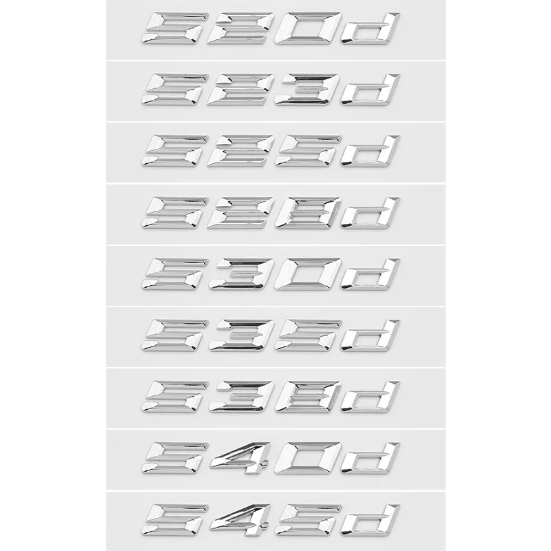 For BMW 5 Series E39 E60 E61 F10 F11 G30 520d 523d 525i 528i 530e 535i 540e Car Styling Trunk Letter Emblem Rear Lid Logo Black