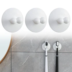 3PCS Wall Mounted Suction Cup Electric Toothbrush Holder Punch Cute Collection Rack Hook Storage Rack Tooth Paste Dental