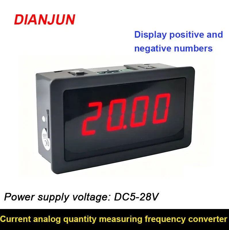 Digital Display Meter 0-4-20mA Plus Or Minus Current Analog Measurement Frequency Converter Special Servo Valve Q02H01B