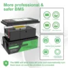 DATOUBOSS LiFePO4 리튬 배터리, 개선된 100A BMS, 8000-15000 딥 사이클 지지대, 시리즈 및 패럴로, 12V, 100Ah, 1280Wh 5