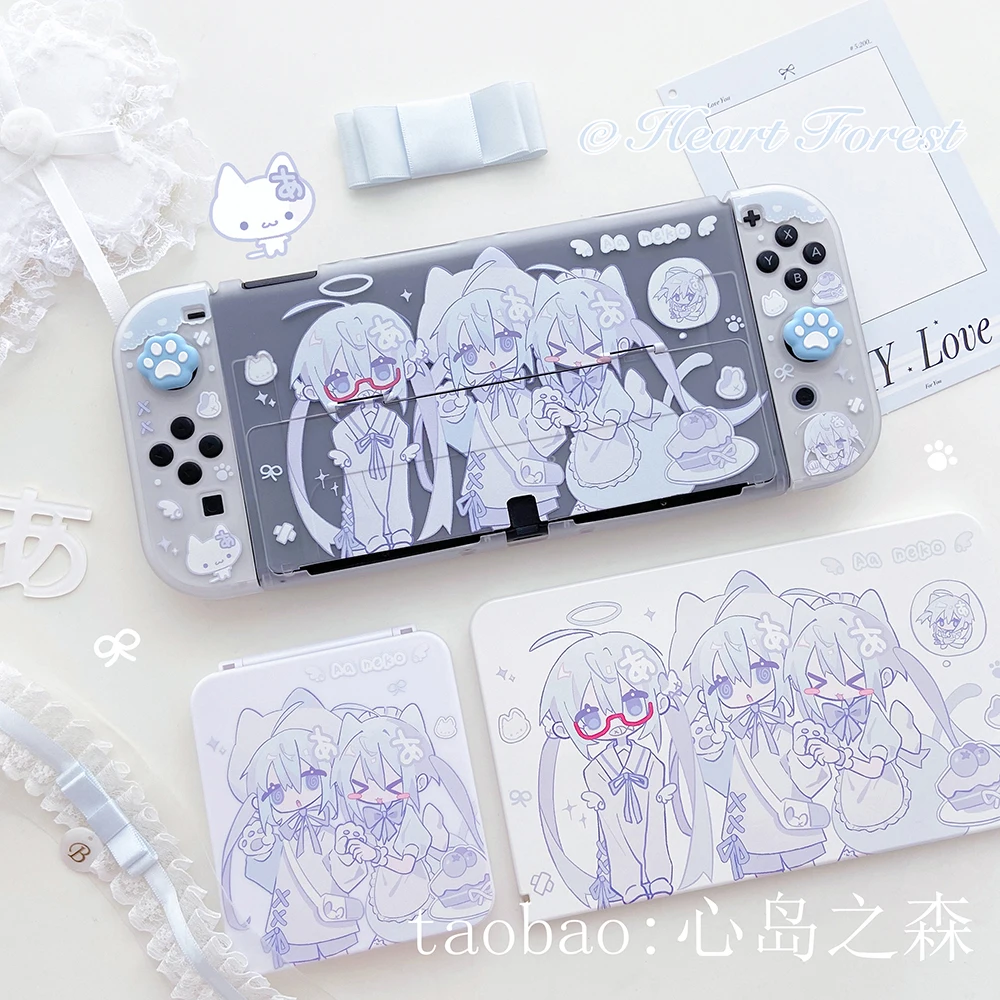 Oryginalne etui ochronne na konsolę Nintendo Switch w stylu Y2K, kawaii, dla dziewczyn, pokrowiec na konsolę i kontrolery Joy-Con do modeli OLDE/Lite.