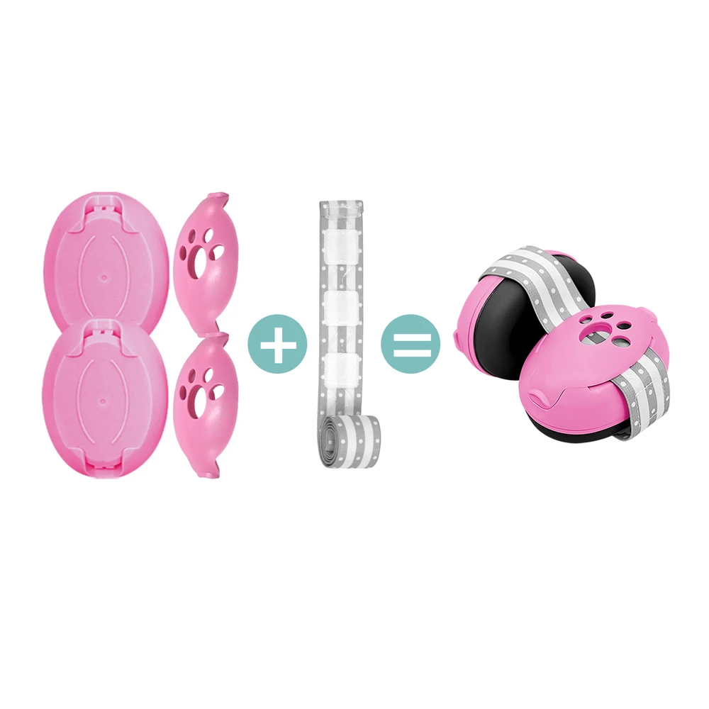 

Ear Muffs for Infants with Elastic Headband, Baby Earmuffs Ideal for Flights, Baby Ear Noise Reduction Earmuffs - Baby Headphone
