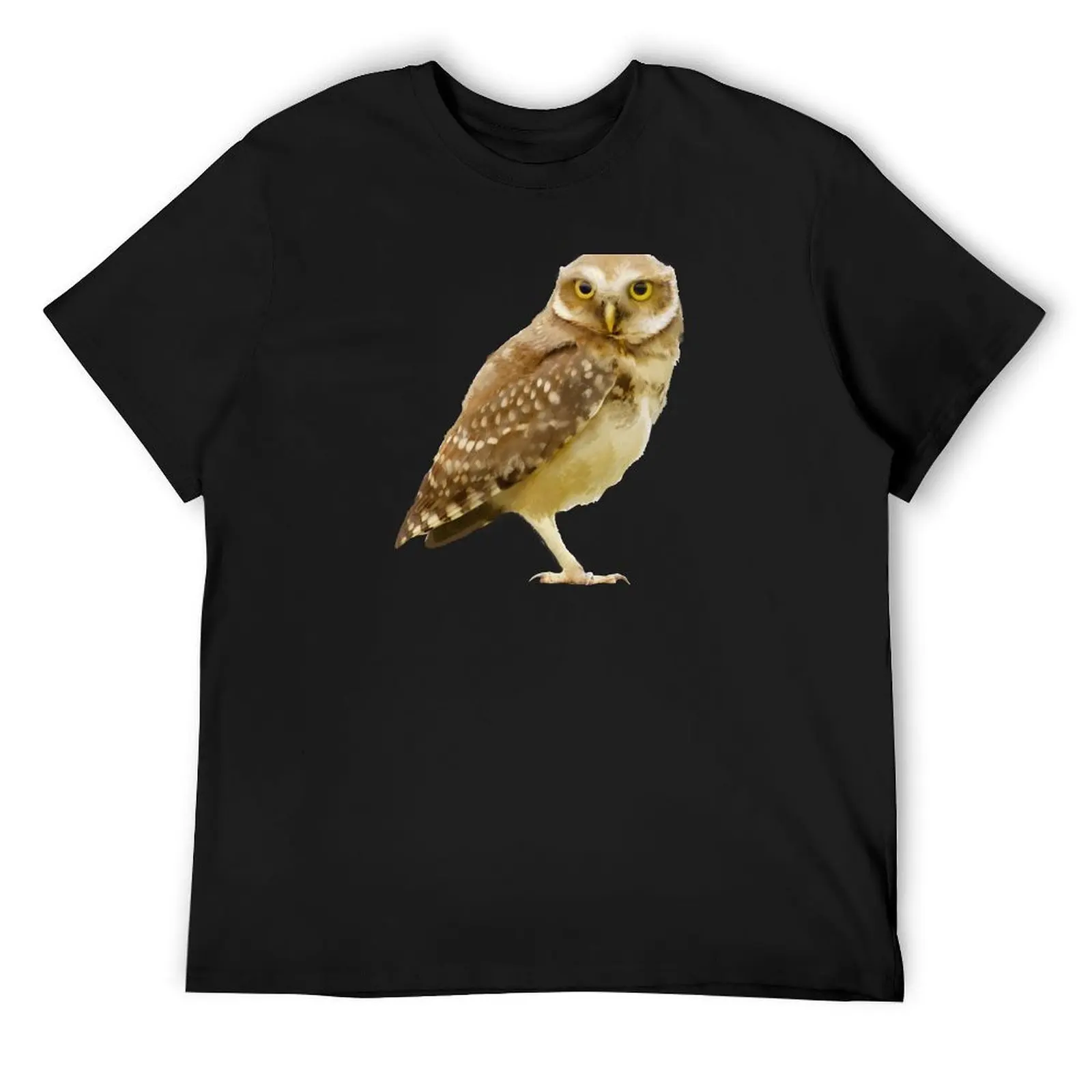 Owl Burrowing Owl Birds Owls Hoot Owl Painting T-Shirt anime tshirt topping customs design your own men clothing