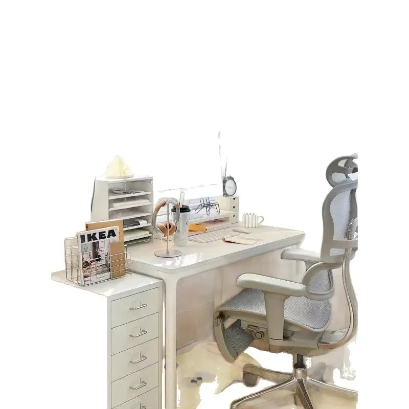 Nordic Solid Wood Computer Desk Simple Luxury Gaming Table Home Office Writing Station for Rental Apartment