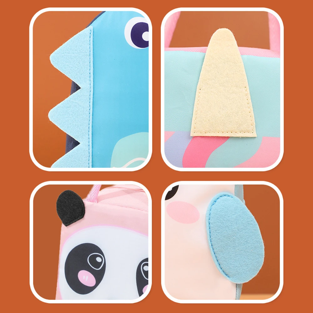 3D милая мультяшная сумка-бокс для обеда для студентов - изолированная термопереноска для еды, портативная ручная сумка для еды с теплым карманом