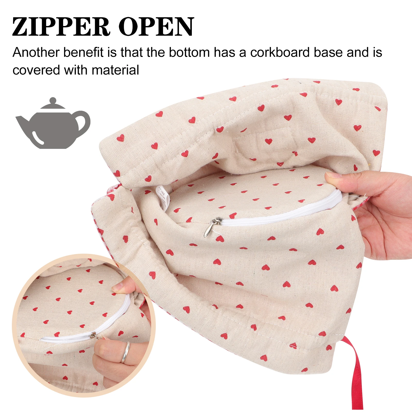 

Insulated Teapot Cover Cotton Warmer Hood Compact Kettle Protective Sleeve Pot Heater Reusable Bottle Outdoor Supplies Kitchen