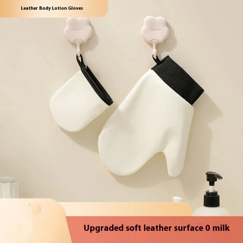 Körperlotion-Handschuh, selbstbräunender Handschuh, doppelseitig, verhindert klebrige Hände, Applikator, schnell trocknend, beflockter Handschuh, Make-up-Applikator