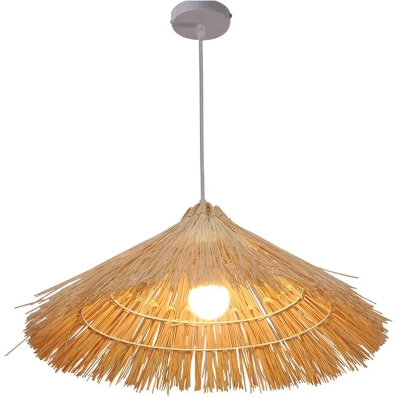 

Rattan Pendant Light LED Chandelier Pendant Lamp Hanging Ceiling Light Decor Chinese Handmade Lighting for Home Living Room