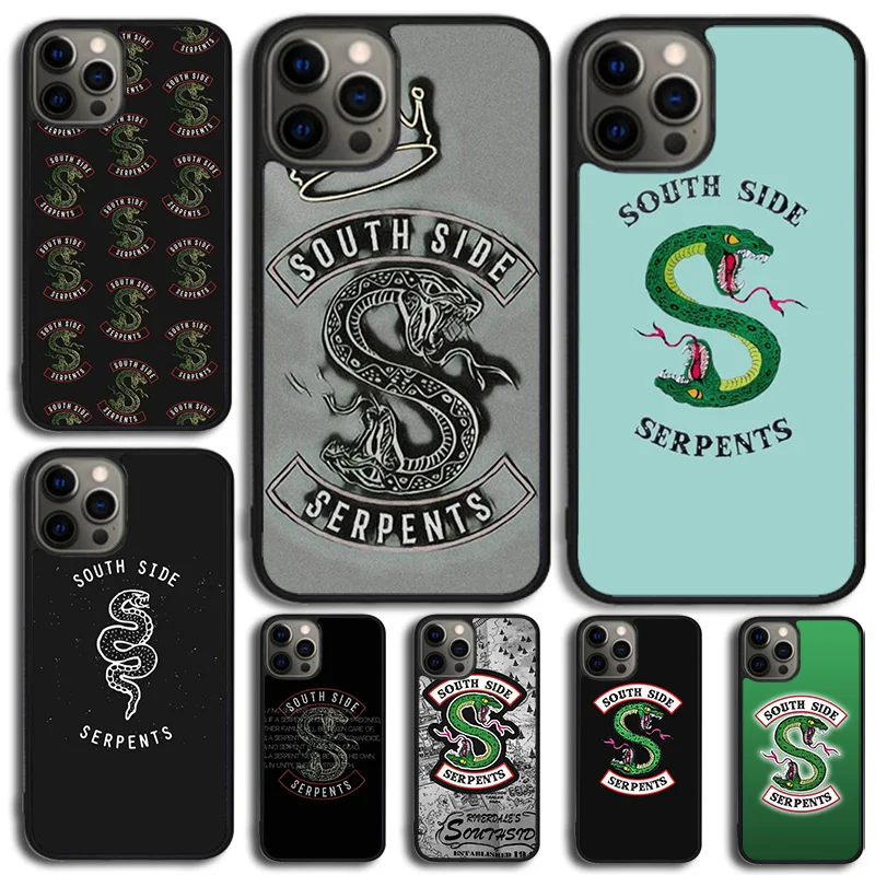 Riverdale South Side Serpents Phone Case For iPhone 16 15 14 13 12 Mini 11 Pro Max Plus X XS Max XR Cover Shell coque