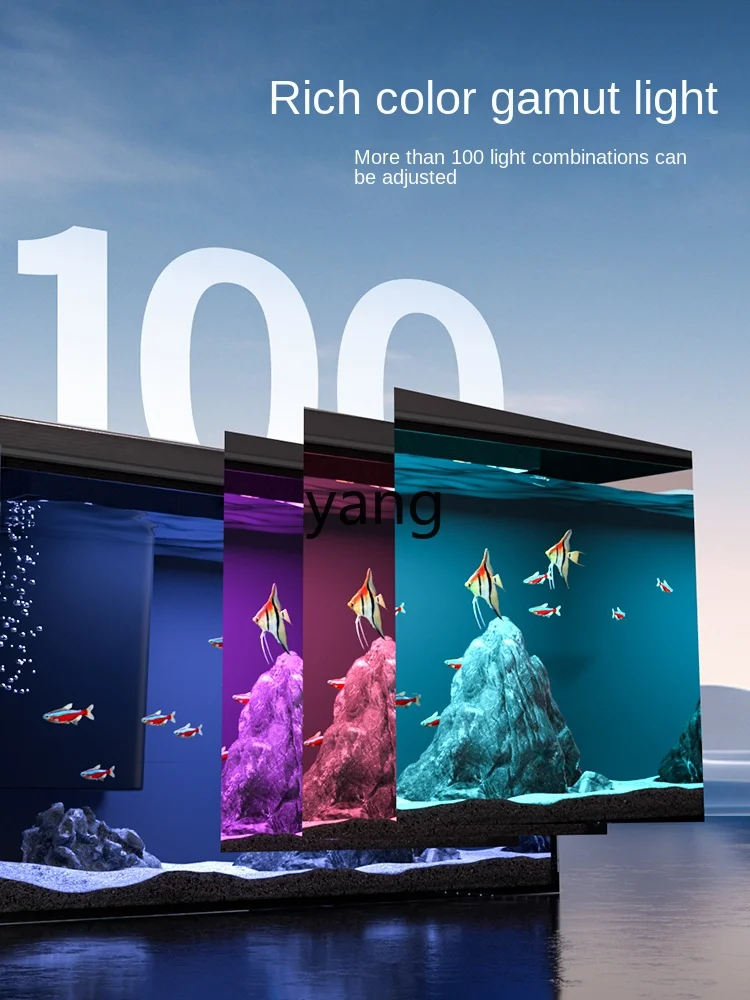 Yjq Smart Fish Tank Living Room Small Medium Household Ecological Desktop Super White Glass Lazy Landscape Aquarium