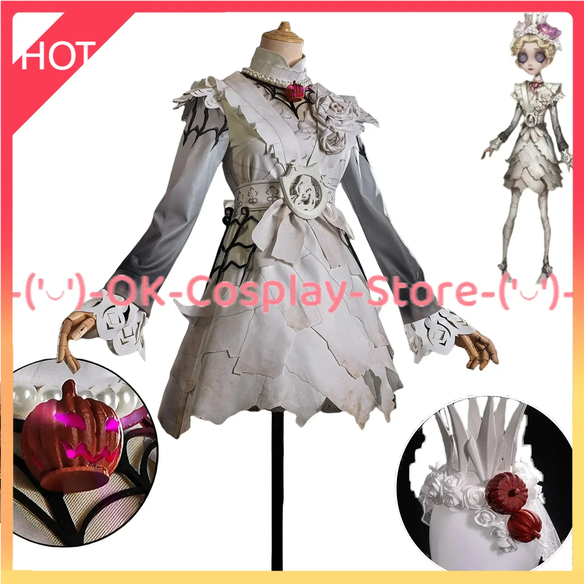 Tracy Reznik Cosplay Costume Game Identity V Mechanic Paper Heart Cosplay Suit Party Dress Halloween Uniforms Custom Made