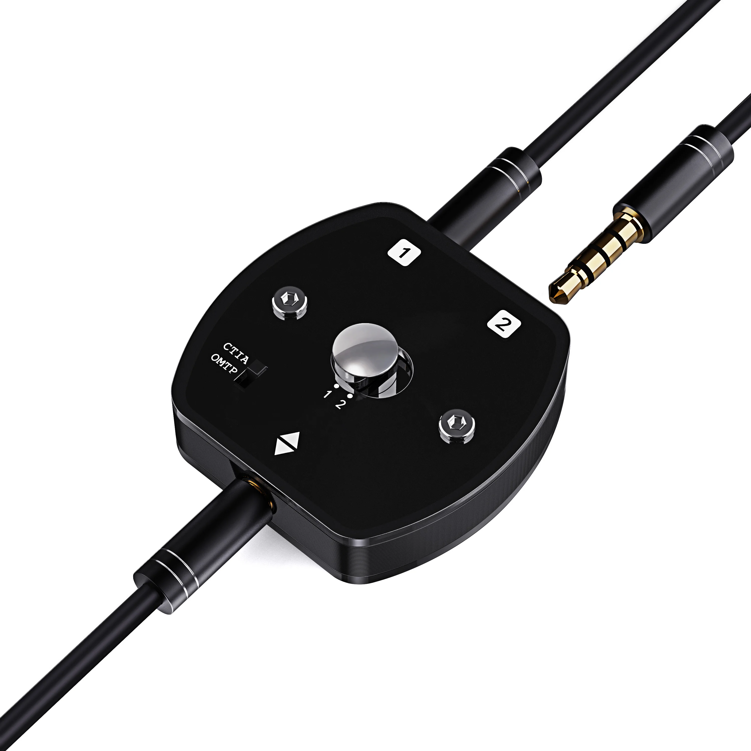 Cooidea 3.5mm Stereo Audio Switcher - 1 In 2 Out or 2 In 1 Out, 2/3/4-Pole (TS TRS TRRS) Compatibility