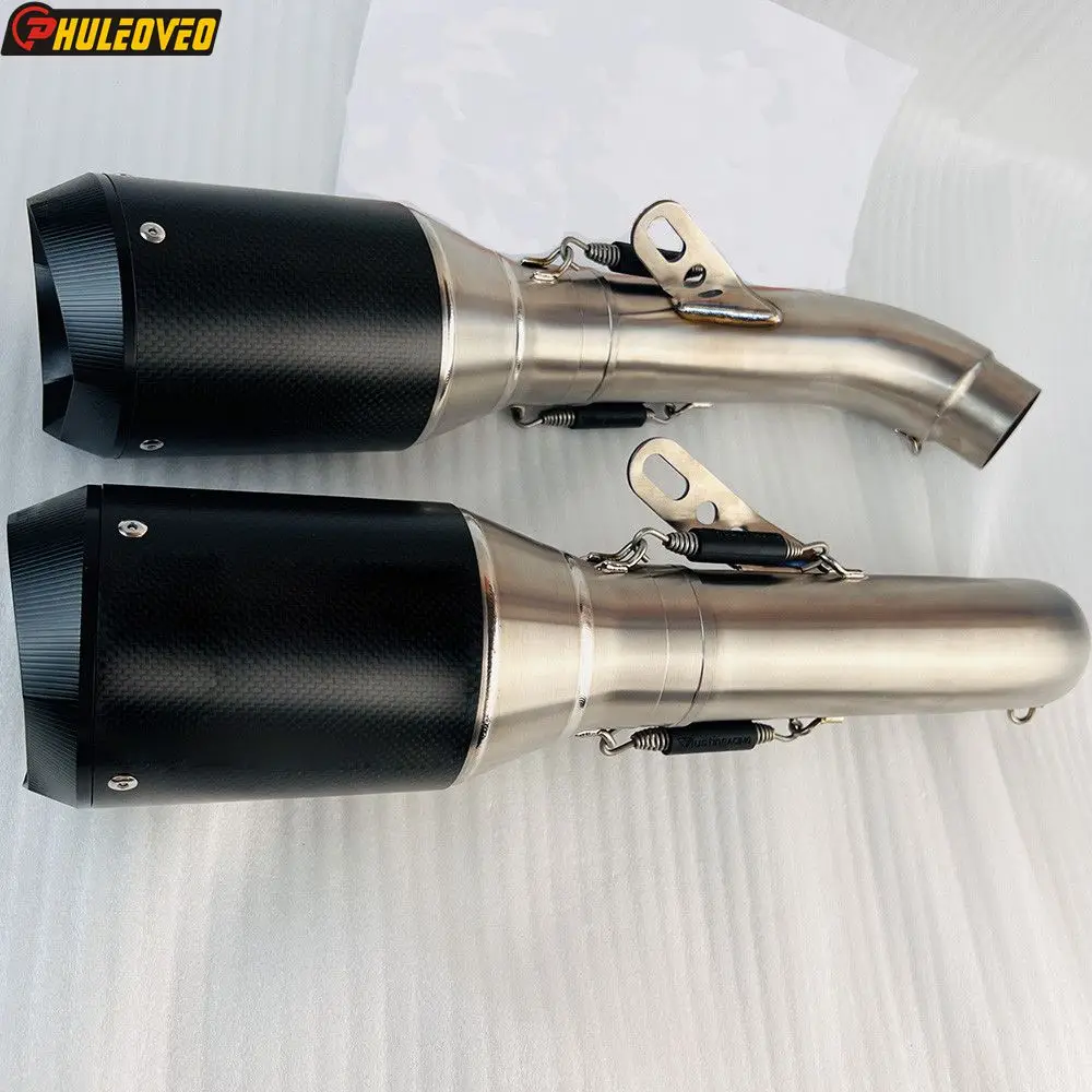 

Handmade Titanium Alloy Motorcycle Exhaust Middle Link Pipe for Ducati Hypermotard 950 / 950 SP 2019-2023 Carbon Fiber Escape