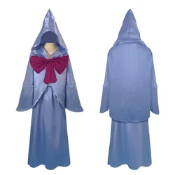 Movie Cinderella Cosplay Fairy Godmother Stage Costume Women Fairy God Mother Costume Deluxe Hooded Cape Dress Halloween Outfits