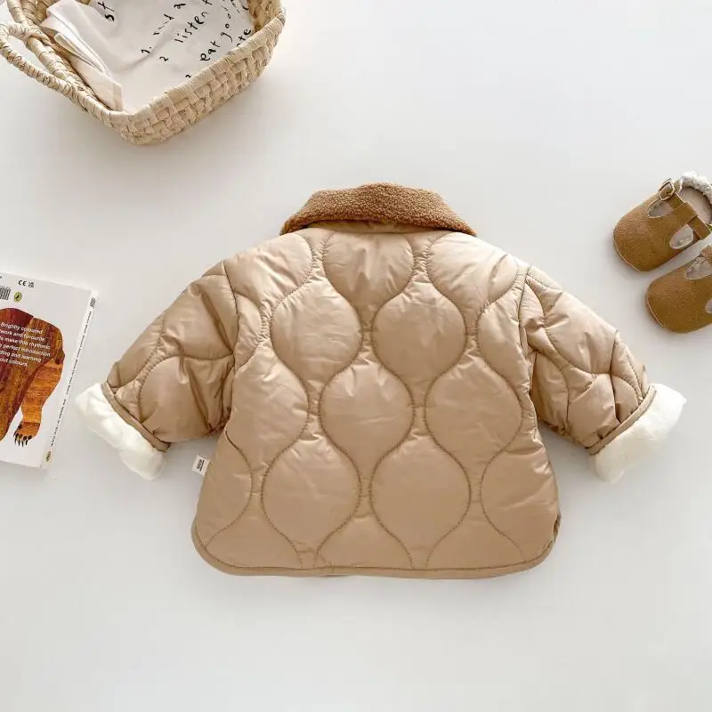 Autumn Winter Kids Coats Thicken Cartoon Bear Cotton Jacket Korean Children Clothing for Boys Girls Fashion Coat 0-5 Years Old