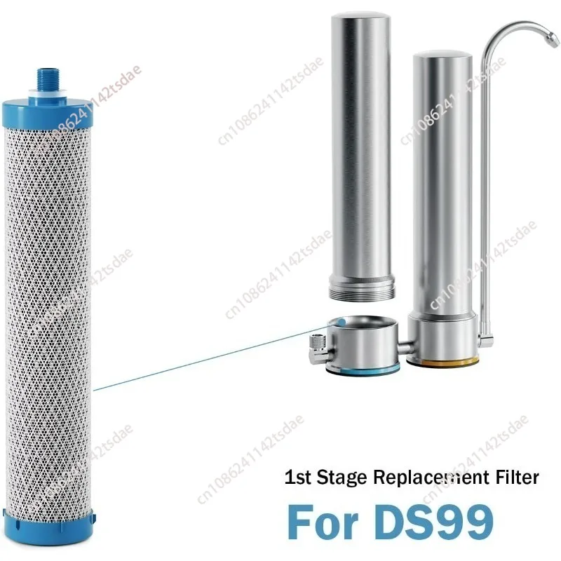 1st stage filter cartridge fits DS99 countertop stainless steel filter; 2nd replacement filter for TS99 water purifier