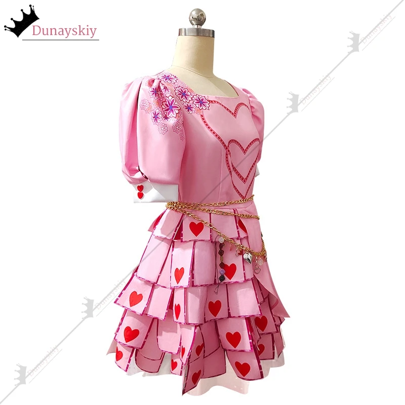 Girls Dresses Kids D-Descendants 4 Red Cosplay Costume Movie Princess Dress Halloween Carnival Dress Up