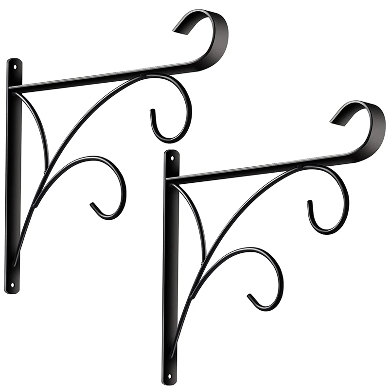 

New Plant Hangers Outdoor 2 Pack - Plant Hanger Brackets Bird Feeder Hangers Plant Hangers For Hanging Baskets, Wind Chimes