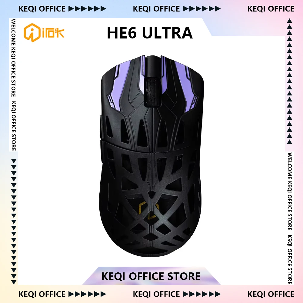

Игровая мышь Irok He6 Ultra из углеродного волокна, 3 режима Paw3950, 500 мАч, легкая беспроводная мышь, аксессуары для мышей для киберспорта на заказ, подарки