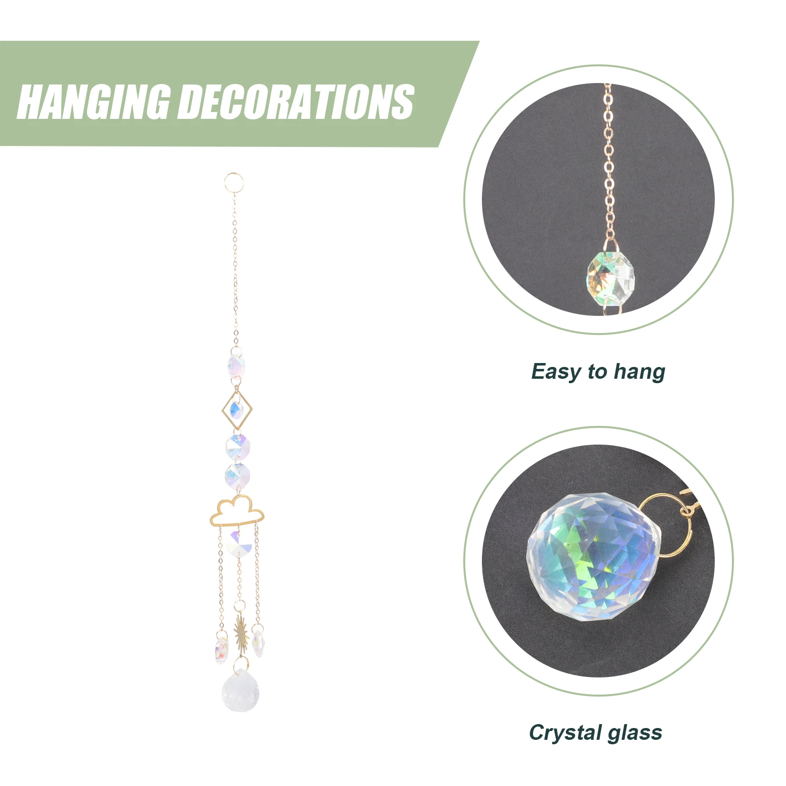 

Crystal Glass Suncatcher Hanging nament Lightweight Garden Decoration Party Wedding Home Decor Sun Catchers Indoor Window