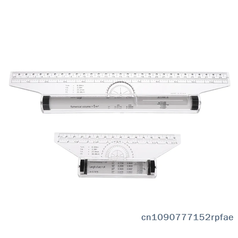 {NN72} Angles Line Ruler 15cm 30cm Multi-Function Drawing Tool Metric Rolling Ruler Clear Parallel Rolling Ruler