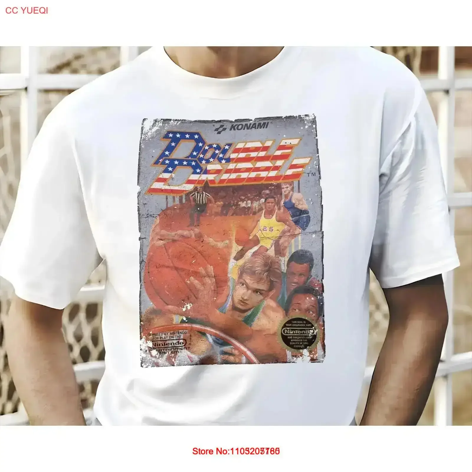 

Double Dribble 8-битная футболка NES Game Art Цвета Размеры S 5XL винтажная стираная уличная одежда Слегка стильный топ для повседневной носки