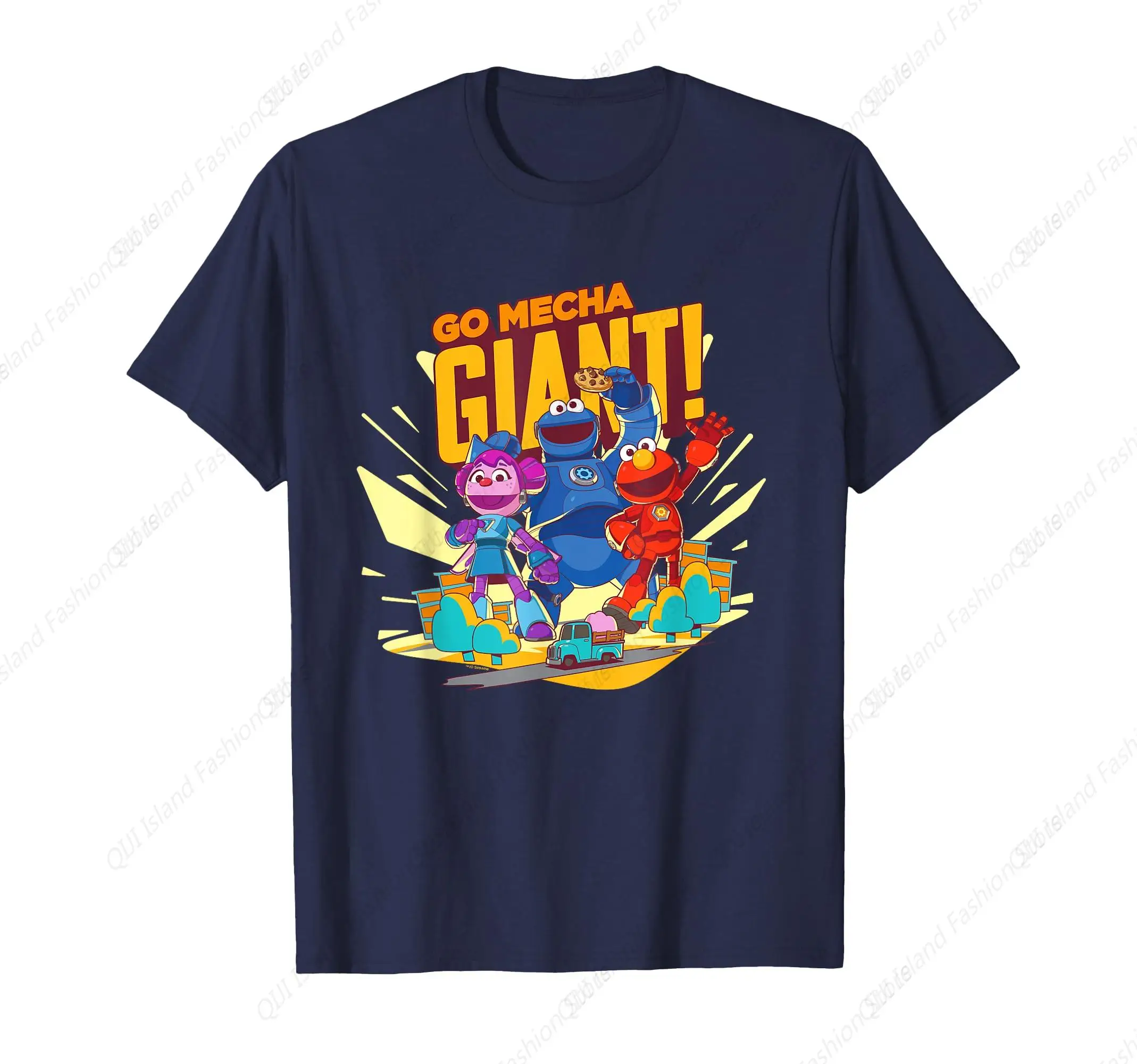 Mecha Builders Go Mecha Giant! Elmo, Cookie T-Shirt