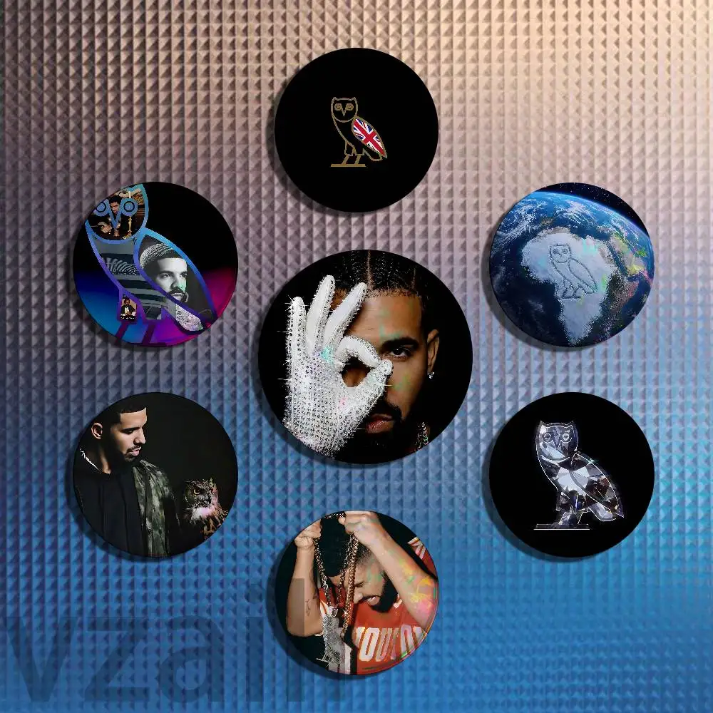 D-Drake O-OVO Badges 25 32 44 58 75 mm Round Customizable Wholesale Fan goods Self-made fan freebies TH