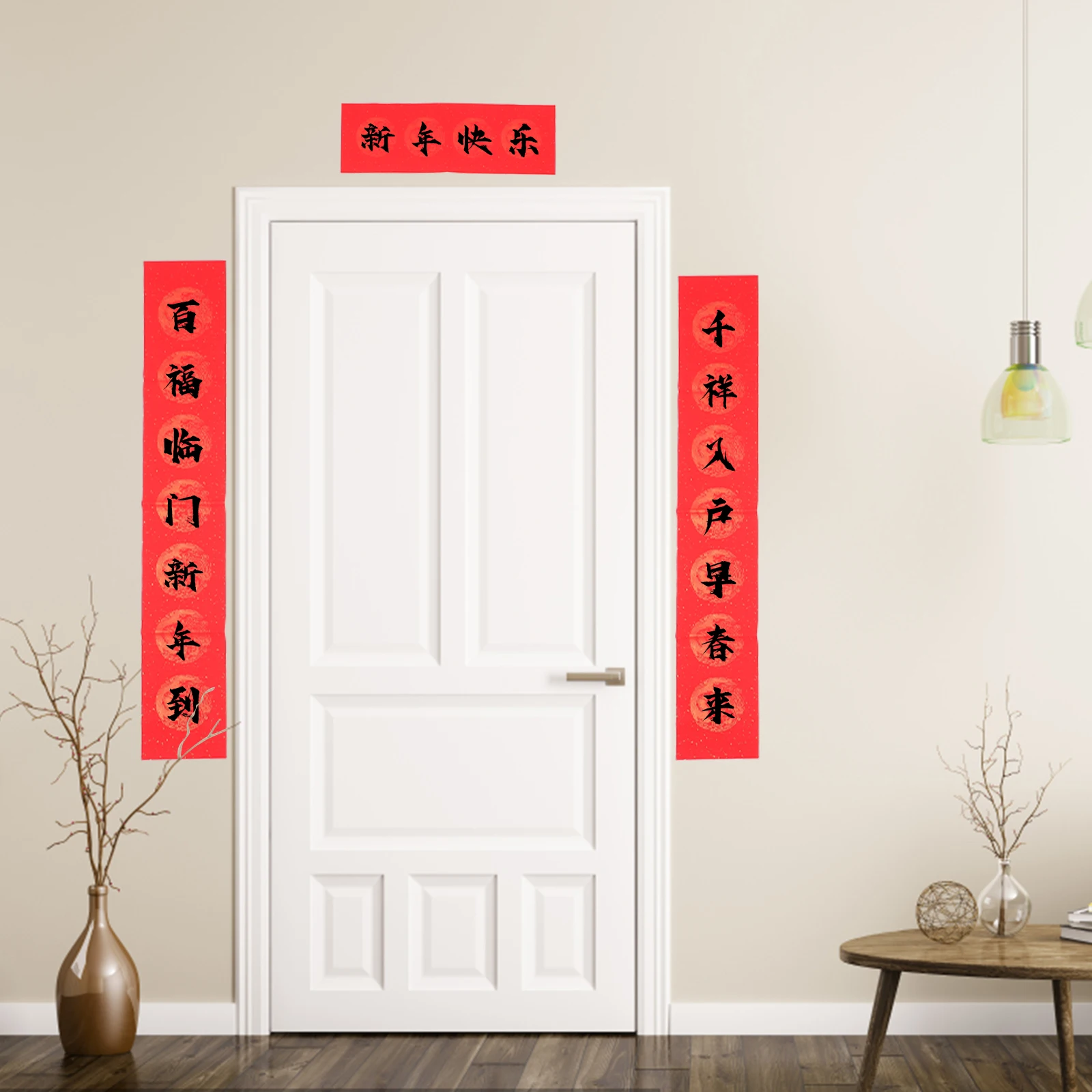 

30Pcs Chinese Calligraphy Paper Red Xuan Couplets Sheets for Spring Festival New Year Decoration Couplets Red Xuan Paper